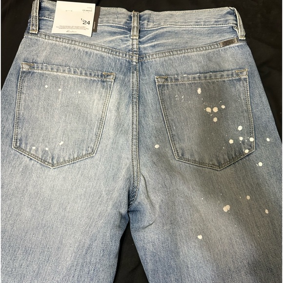 Kancan Distressed Straight Fit Paint Splattered High Rise Jeans Size 1/ 24 - Picture 2 of 7
